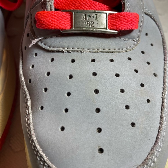 Nike Air Force 1 Low Wolf Grey/Game Royal-Hot Punch - Picture 14 of 16